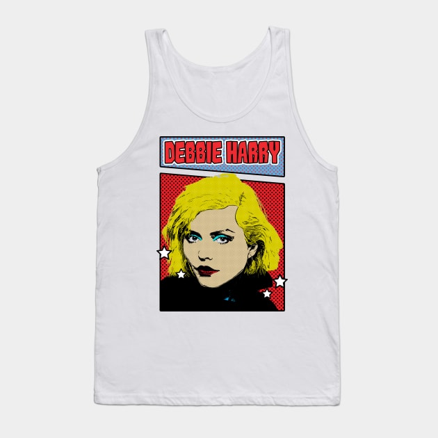 Debbie Harry 80s Pop Art Comic Style Tank Top by Flasher